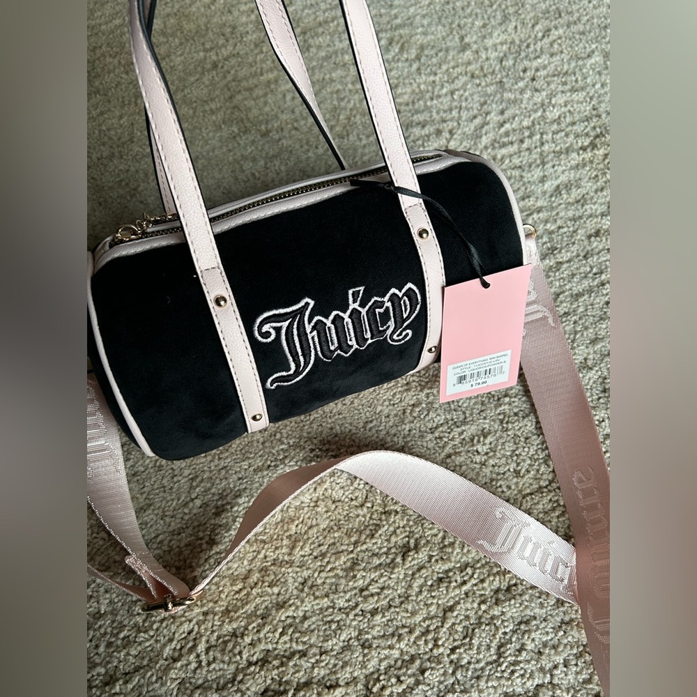 Juicy Couture Queen Of Everything Mini Barrel Bag Liquorice Pink Bag Purse